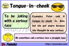Tongue-in-cheek
